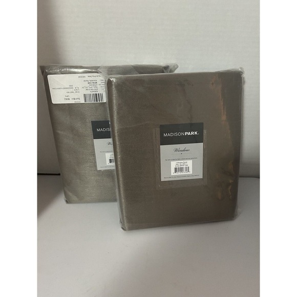 NEW Madison Park Emilia TWIST TAB Faux Silk Window Curtain Panels (2 Panels) - Picture 2 of 5